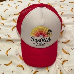 Grom Squad rainbow surf mesh trucker hat infant toddler size 12-24 months